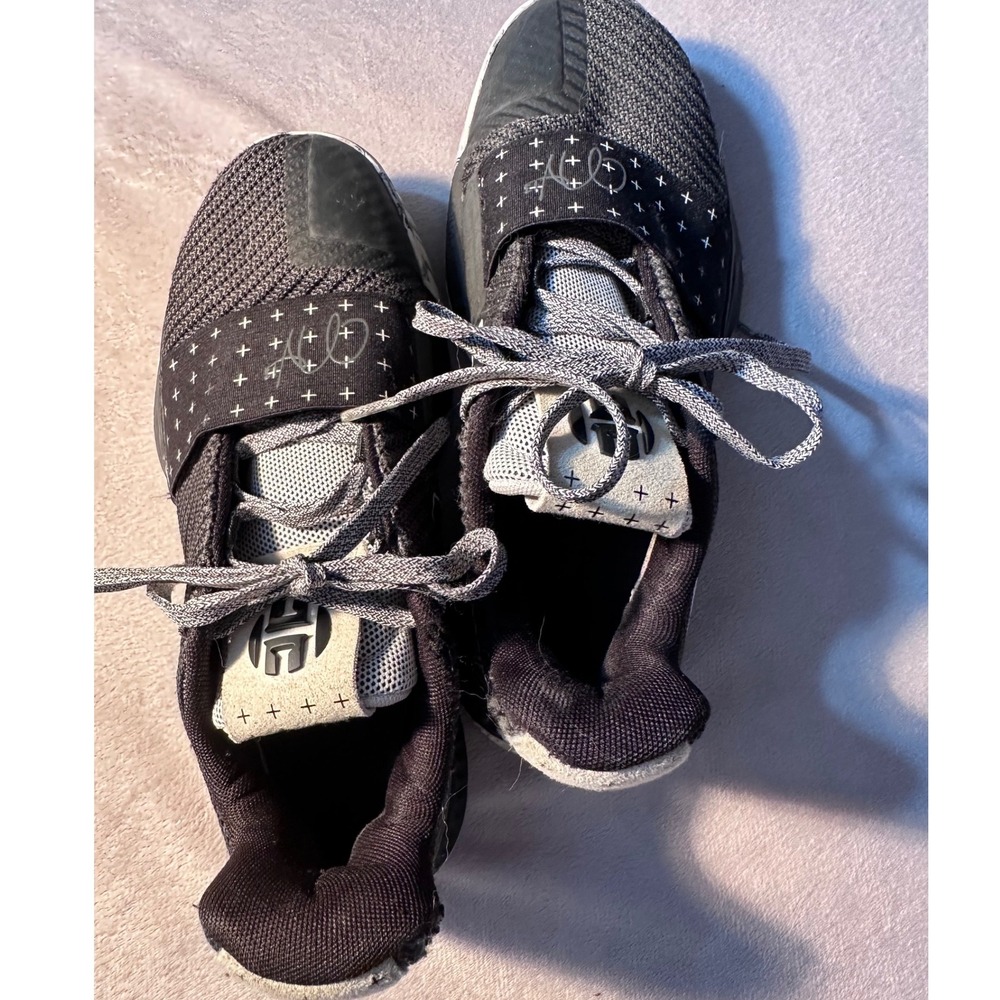 Adidas Harden B/E 2 Black White Basketball Shoes Kids AC7616 Size 3.5Y